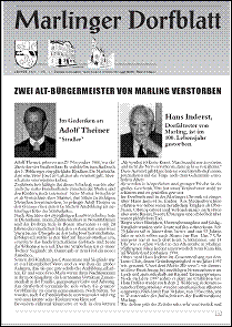 Marlinger Dorfblatt, Ausgabe Jänner 2004
