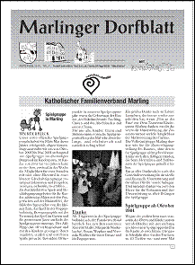 Marlinger Dorfblatt, Ausgabe September 2004