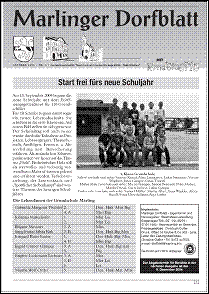 Marlinger Dorfblatt, Ausgabe Novemver 2004