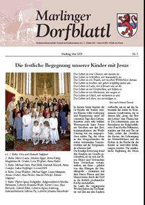 Marlinger Dorfblattl, Ausgabe Mai 2008